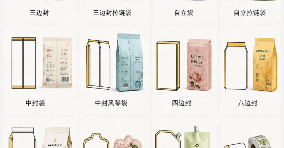 不同袋型对应产品 - 常见软包装袋型详解