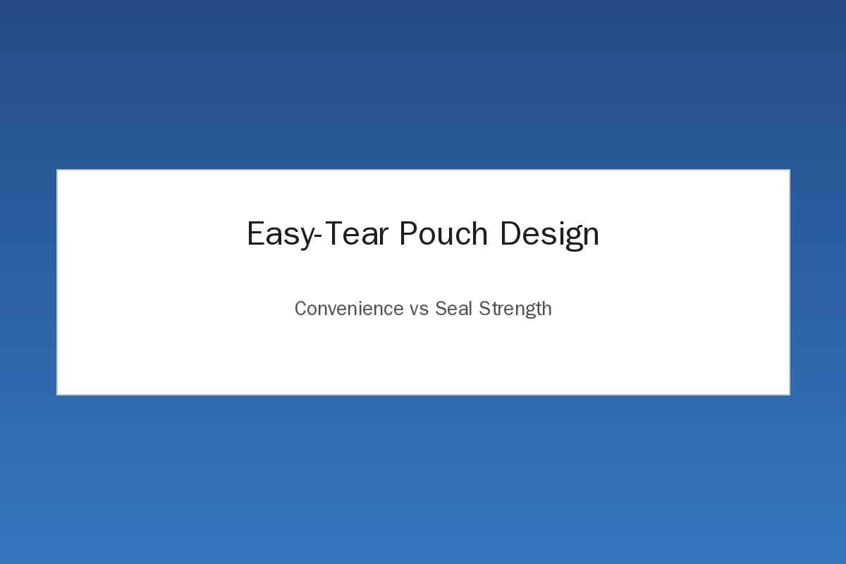 Easy-tear pouch design notch on flexible food packaging film